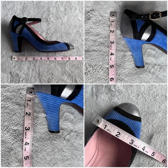 Marc Jacobs Vintage Y2K Corduroy Metallic Suede Mary Jane Pinup Heels 36.5 - Picture 17 of 17
